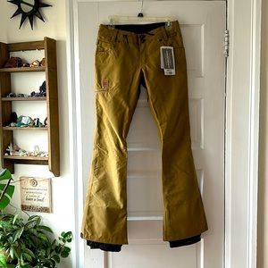 Khaki snowboard pants NWT